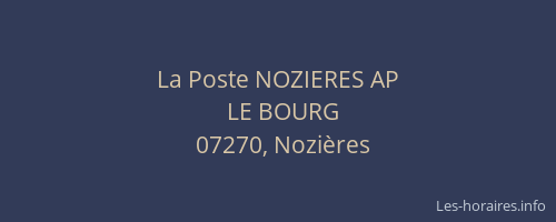 La Poste NOZIERES AP