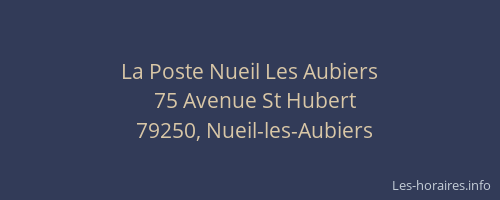 La Poste Nueil Les Aubiers