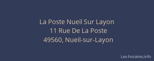 La Poste Nueil Sur Layon