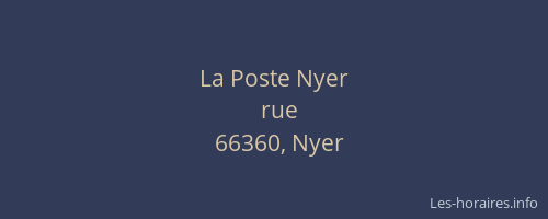 La Poste Nyer