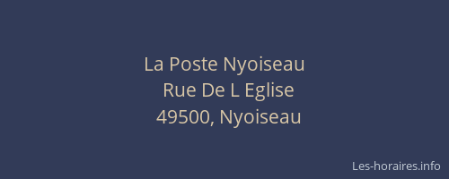 La Poste Nyoiseau
