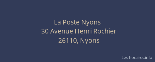 La Poste Nyons