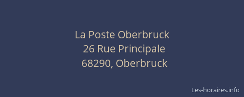 La Poste Oberbruck