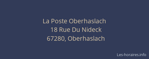 La Poste Oberhaslach