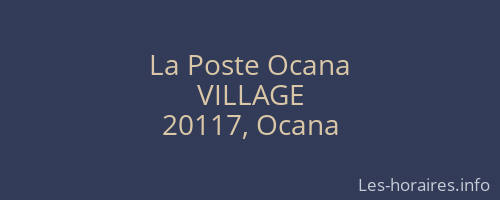 La Poste Ocana