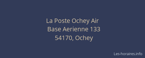 La Poste Ochey Air