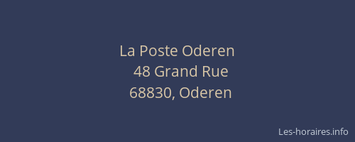 La Poste Oderen