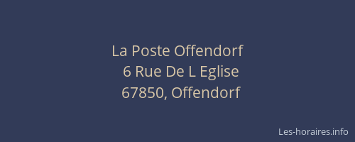 La Poste Offendorf