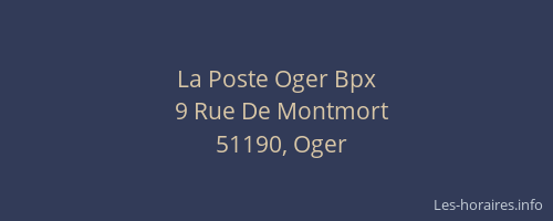 La Poste Oger Bpx