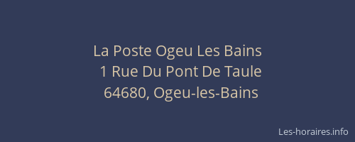 La Poste Ogeu Les Bains