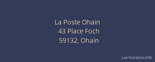 La Poste Ohain