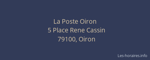 La Poste Oiron