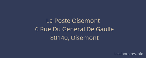 La Poste Oisemont