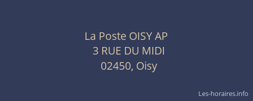 La Poste OISY AP