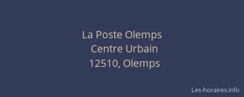 La Poste Olemps