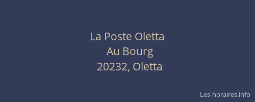 La Poste Oletta