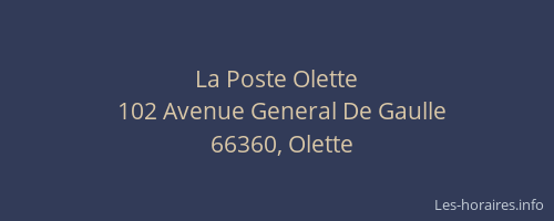 La Poste Olette
