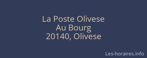 La Poste Olivese
