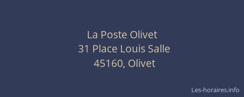 La Poste Olivet
