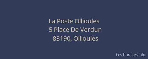 La Poste Ollioules
