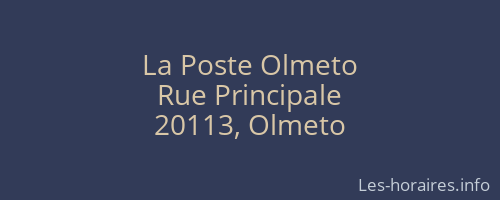 La Poste Olmeto
