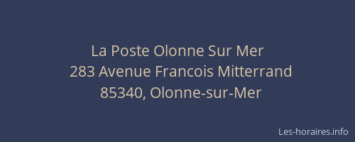 La Poste Olonne Sur Mer
