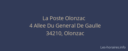 La Poste Olonzac