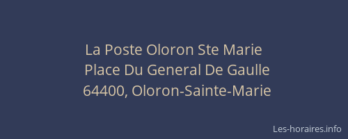 La Poste Oloron Ste Marie