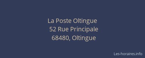La Poste Oltingue
