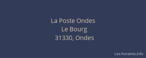 La Poste Ondes