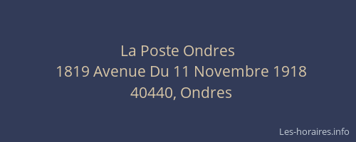 La Poste Ondres