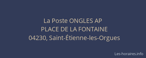 La Poste ONGLES AP