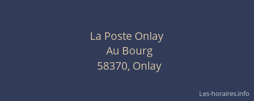 La Poste Onlay