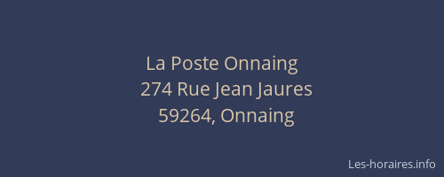 La Poste Onnaing