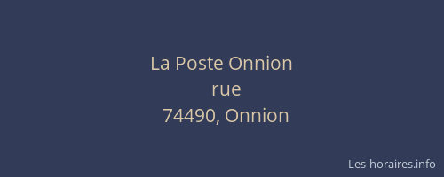 La Poste Onnion
