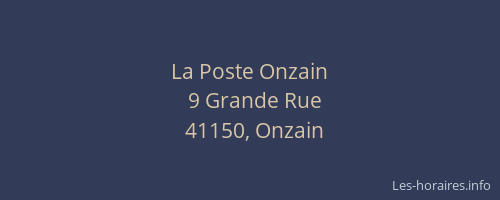 La Poste Onzain