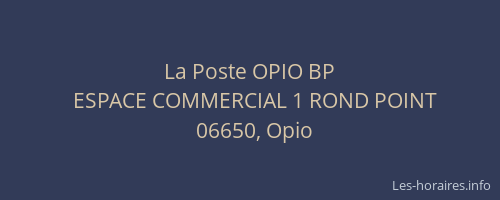 La Poste OPIO BP