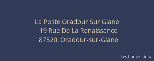 La Poste Oradour Sur Glane