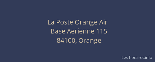 La Poste Orange Air