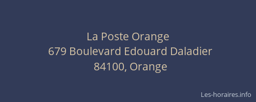 La Poste Orange
