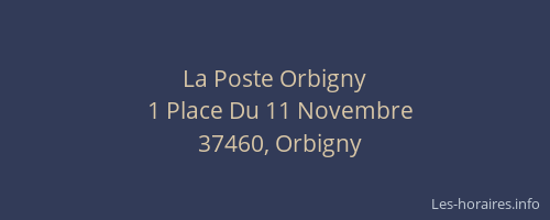 La Poste Orbigny