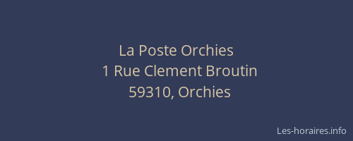 La Poste Orchies