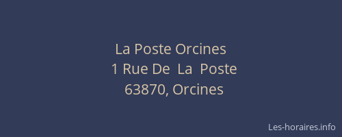 La Poste Orcines