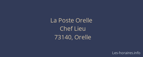 La Poste Orelle