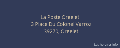 La Poste Orgelet