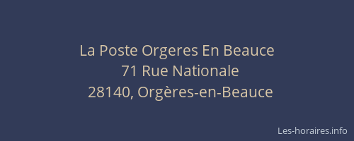 La Poste Orgeres En Beauce