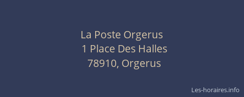 La Poste Orgerus