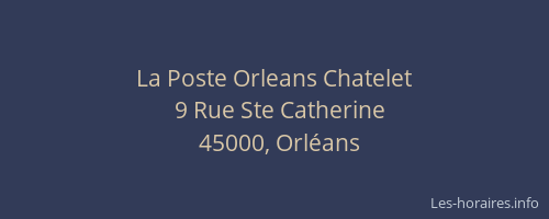 La Poste Orleans Chatelet