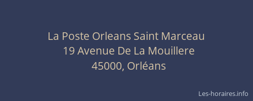 La Poste Orleans Saint Marceau