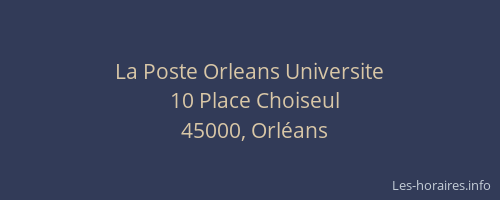 La Poste Orleans Universite